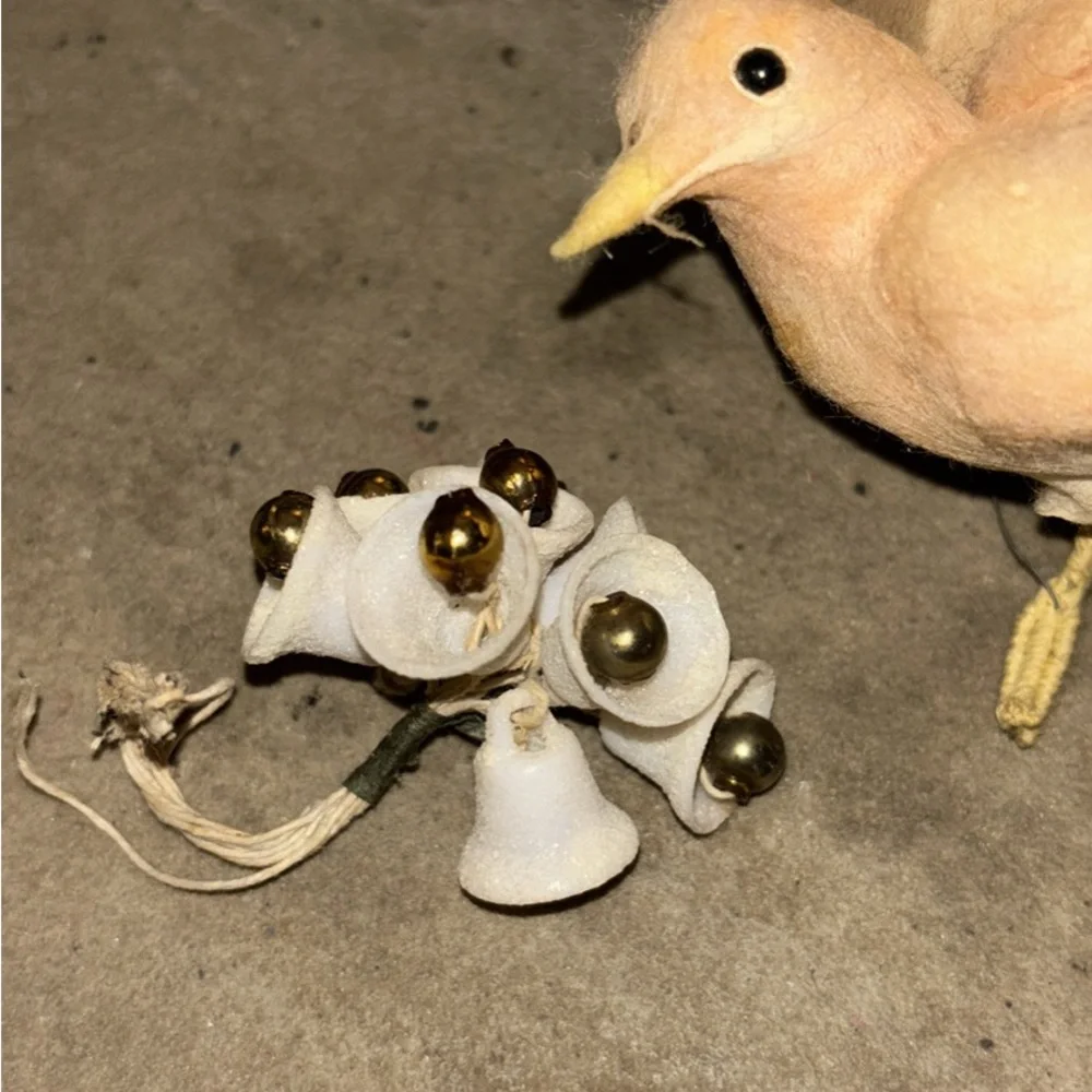 Decorative Light Pink Bird with Bells